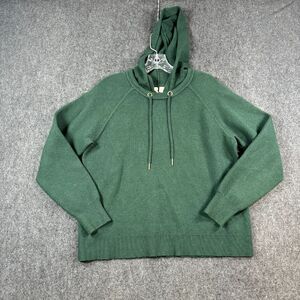 Moth Hoodie Sweater Women's Small Emerald Green Hooded Pullover